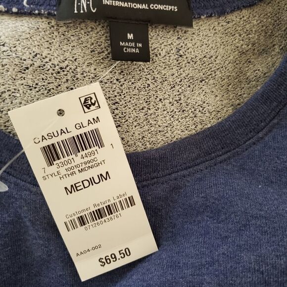 INC Embellished-Sleeve Sweatshirt size Medium - NEW - Picture 9 of 12